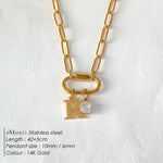 Collier lettre à personnaliser — initiale A à Z, acier inoxy — coloris