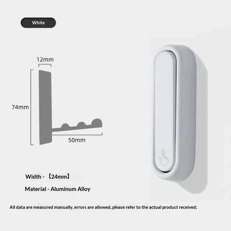 Patère murale en aluminium, ligne scandinave — coloris
