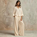 Ensemble 2 pièces — chemise ample et pantalon large