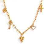 Collier chaîne forçat avec pendentif titane — acier inoxydable 304, mixte