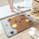 Tapis de bain floqué à motif animalier — coloris