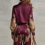 Ensemble chemise et pantalon à motif cachemire