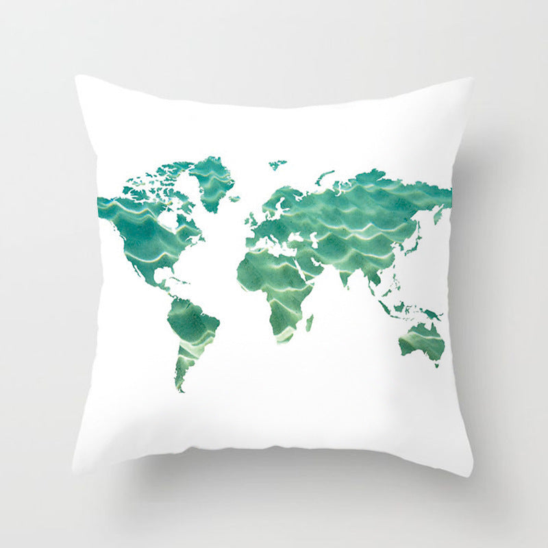 Housse de coussin à motifs marins, esprit méditerranéen