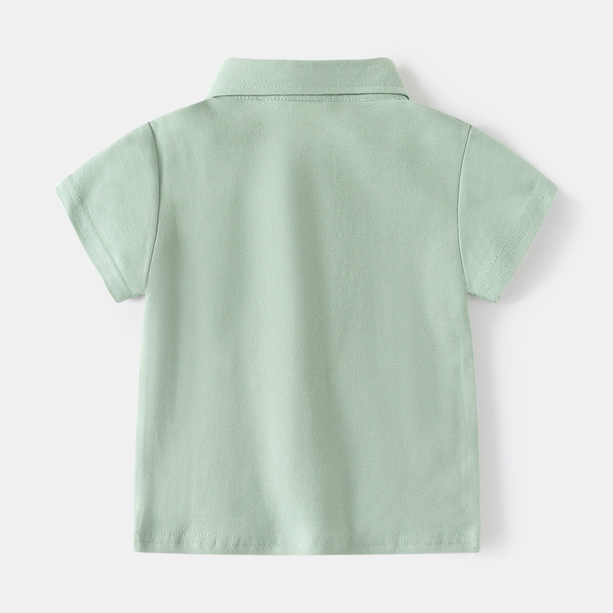 Polo garçon en coton — manches courtes, col boutonné