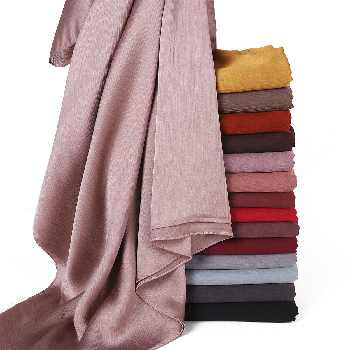 Châle d'été uni — tissage respirant, 15 coloris