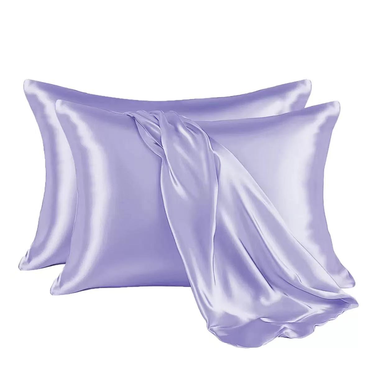 Taie d’oreiller en satin, toucher soyeux — coloris