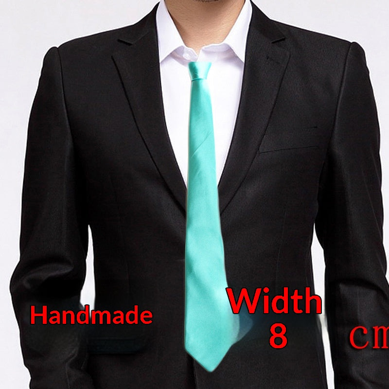 Cravate homme 8 cm — nouage main, coloris unis