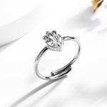 Bague ajustable en acier inoxydable — taille unique