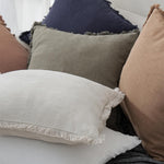Housse de coussin à franges, coton bohème