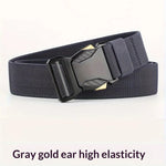 Ceinture homme en toile — boucle à cliquet, longueur ajustable