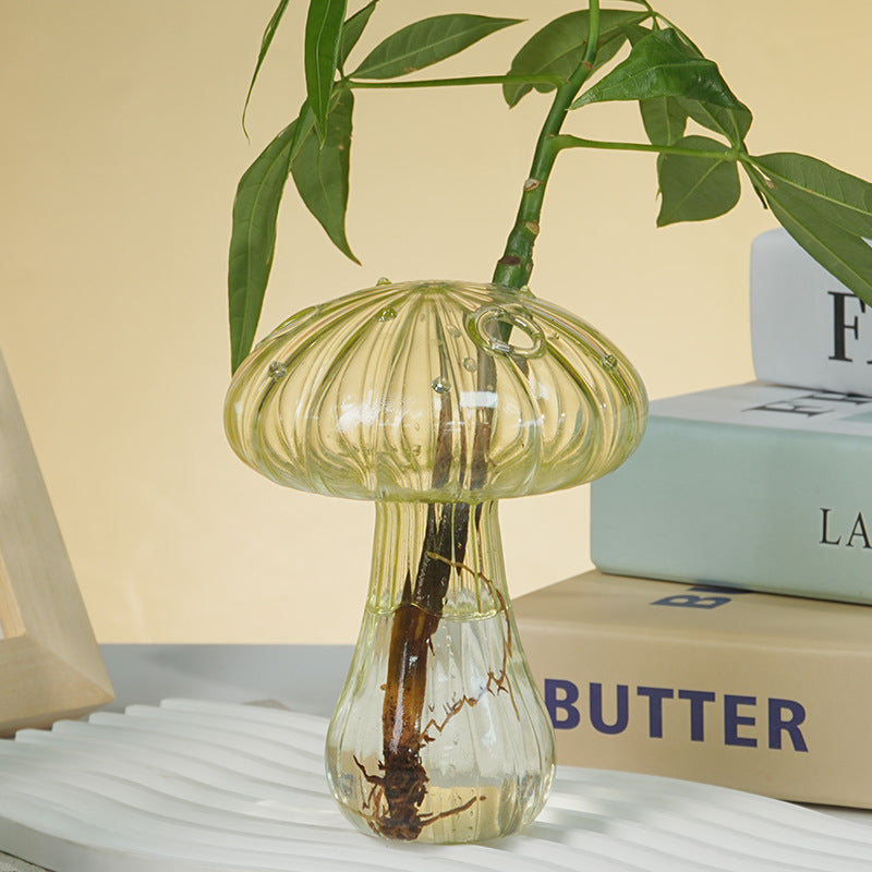 Vase champignon en verre borosilicate soufflé — coloris