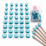 Embouts de crayon numérotés de 1 à 40 — lot réutilisable