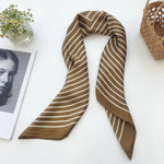 Carré 70 × 70 cm imprimé rayé — foulard et bandeau, 4 coloris