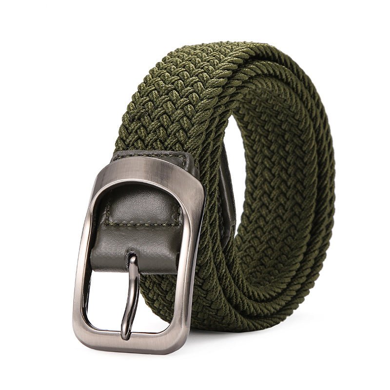 Ceinture tressée élastique homme à boucle ardillon — coloris