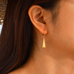 Boucles d’oreilles goutte à fermoir dormeuse — acier poli