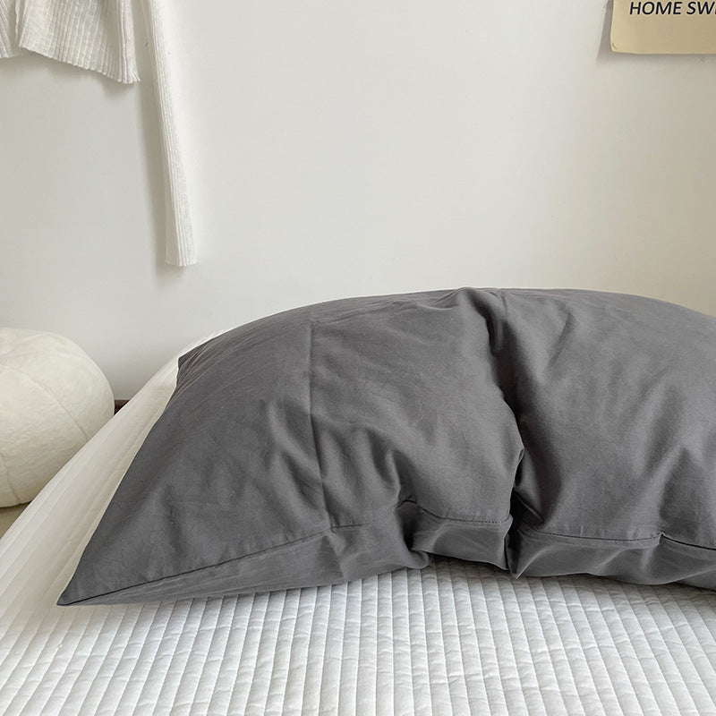 Taies d'oreiller en coton lavé — vendues par paire, 48 × 74 cm