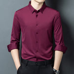 Chemise homme manches longues — fine, coupe droite