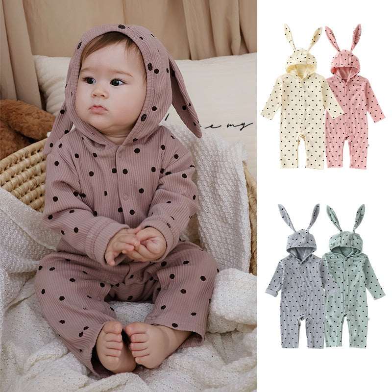 Combinaison à capuche oreilles de lapin — bébé