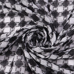 Foulard à carreaux avec franges 100 × 100 cm — séchage rapide, 2 coloris