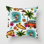 Housse de coussin à motifs marins, esprit méditerranéen — coloris