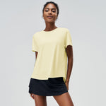 T-shirt de sport ample à séchage rapide — dos plus long