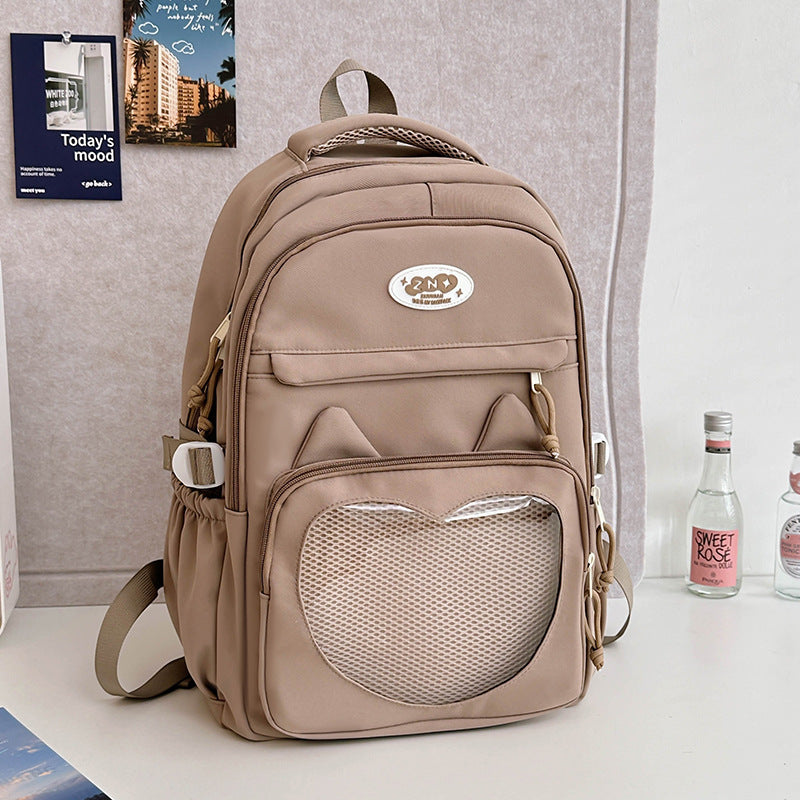 Sac à dos écolier à badges — avec ou sans breloque — coloris