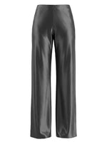 Pantalon en satin taille haute — jambe droite, effet soyeux — coloris