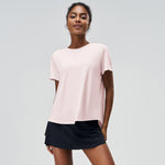 T-shirt de sport ample à séchage rapide — dos plus long — coloris