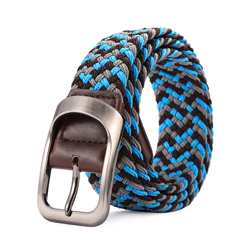 Ceinture tressée élastique homme à boucle ardillon