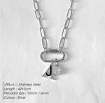 Collier lettre à personnaliser — initiale A à Z, acier inoxydable inaltérable