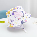 Bob bébé réversible en coton — jugulaire réglable — coloris
