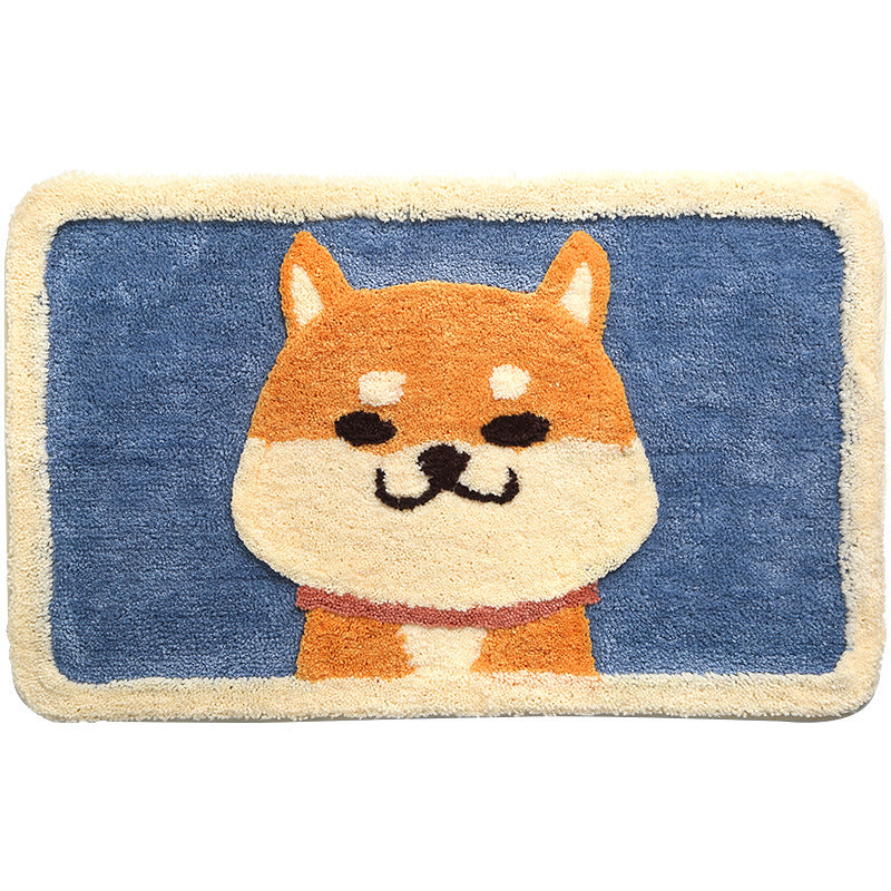 Tapis de bain floqué à motif animalier — coloris