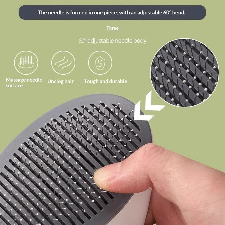 Peigne démêloir pour chat — dents inox arrondies