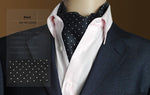 Écharpe homme jacquard à pois — tissage habillé — coloris
