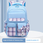 Cartable à carreaux et nœud — petit ou grand format — coloris