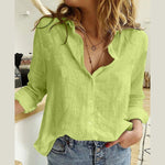 Chemise ample en tissage aéré, bas arrondi — coloris