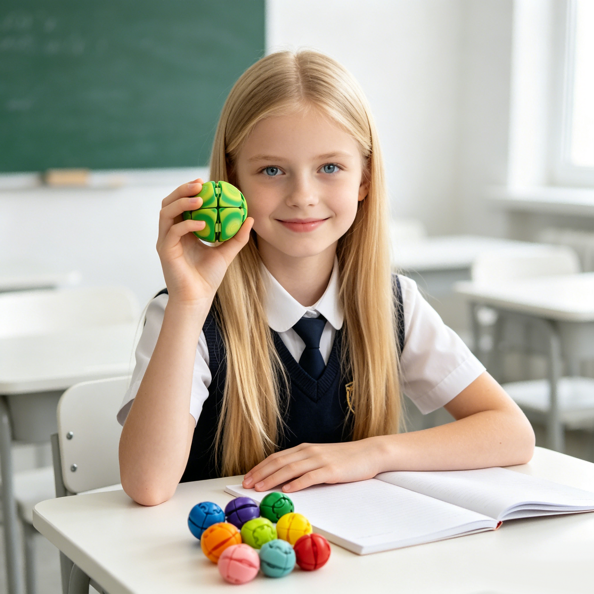 Grosse balle anti-stress et 9 mini-balles — imprimées 3D