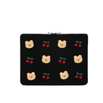 Housse d’ordinateur brodée motif ourson