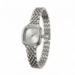 Montre femme coussin à bracelet acier fin
