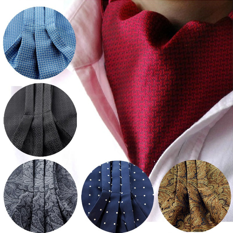 Écharpe homme jacquard à pois — tissage habillé