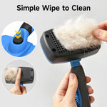 Brosse auto-nettoyante pour chien et chat — poils rétractables