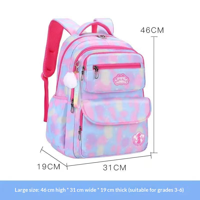 Sac à dos écolier dégradé pastel — petit ou grand format