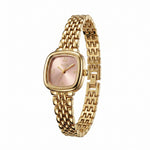 Montre femme coussin à bracelet acier fin