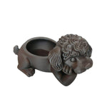 Pot de rangement chien caniche, pour bureau ou coiffeuse
