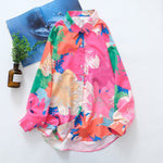 Chemise ample à grand imprimé floral