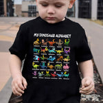 T-shirt garçon à motif dinosaure — manches courtes