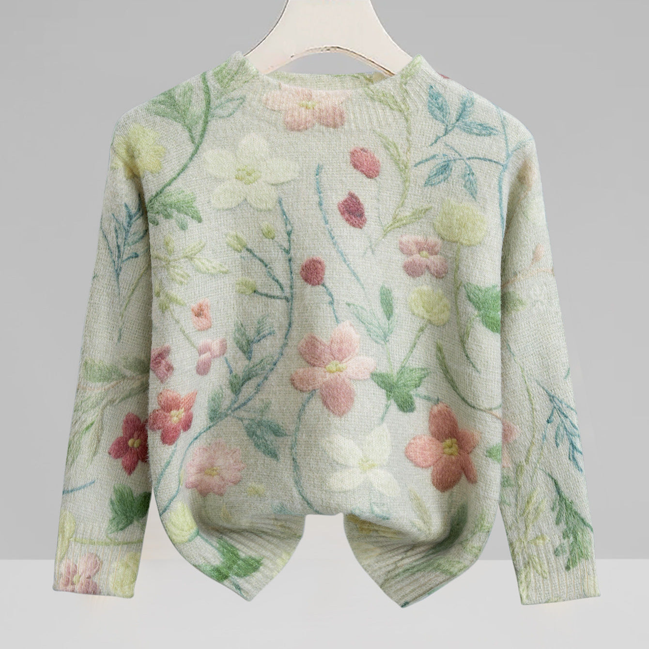 Sous-pull fille à imprimé fleuri — manches longues