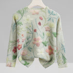 Sous-pull fille à imprimé fleuri — manches longues