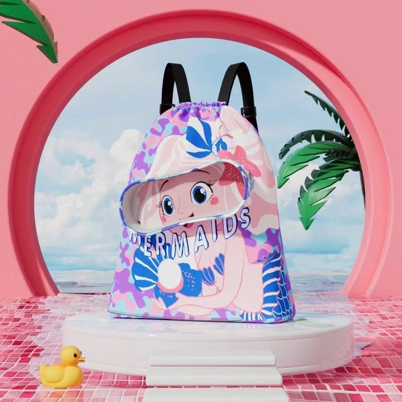 Sac de piscine enfant étanche — compartiment sec et humide séparés