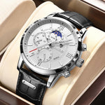 Montre homme multifonction à trois compteurs et bracelet cui — coloris